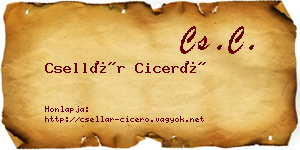 Csellár Ciceró névjegykártya